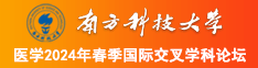 嗯啊操逼里日南方科技大学医学2024年春季国际交叉学科论坛